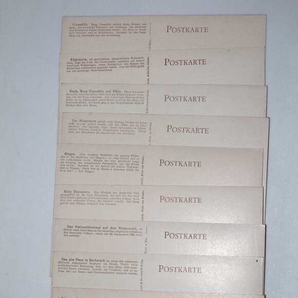 10 Postcard - Germany Gutenfels, Rudesheim, Kaub, Bingen, Bacharach【postkarte】 - Picture 5 of 6